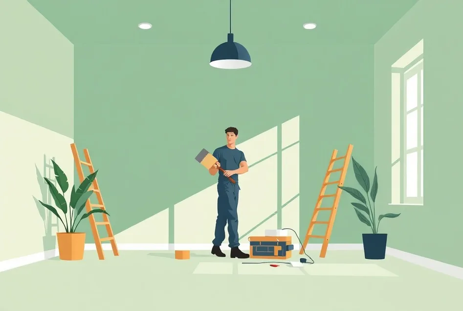 Intérieur rénové après travaux de peinture à Boulogne-Billancourt